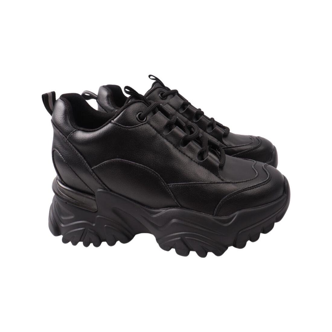 Кроссовки женские Farinni из кожи р. 37 Черный (175-21DKH)