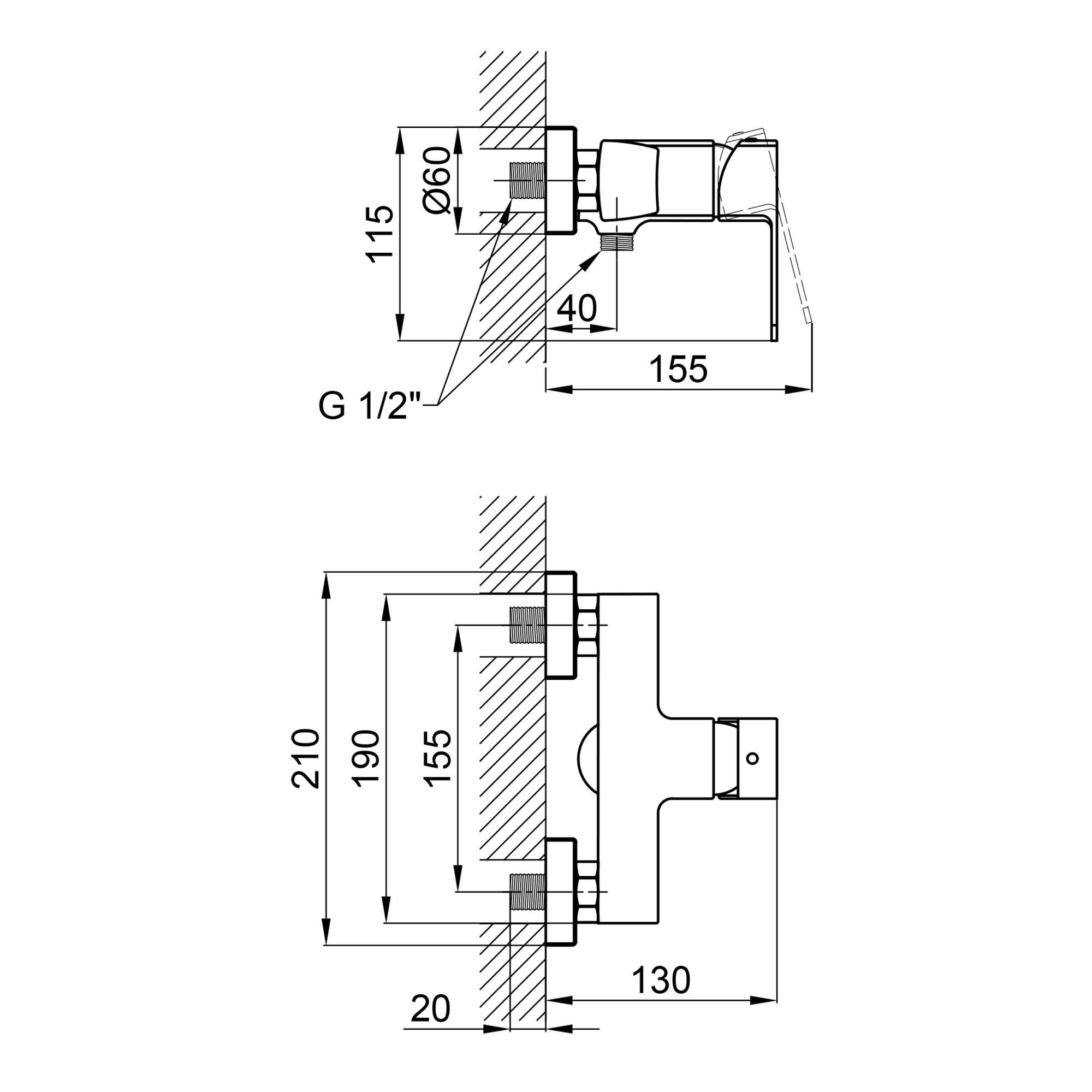 Змішувач для душу Qtap Lipno 4023101CB (QTLIPNO4023101CB) - фото 2