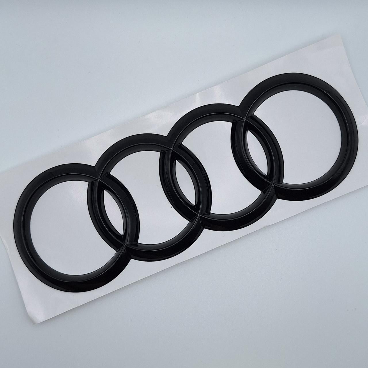 Емблема Audi задня 202х71 мм півсфера Чорний глянцевий (1736771866)