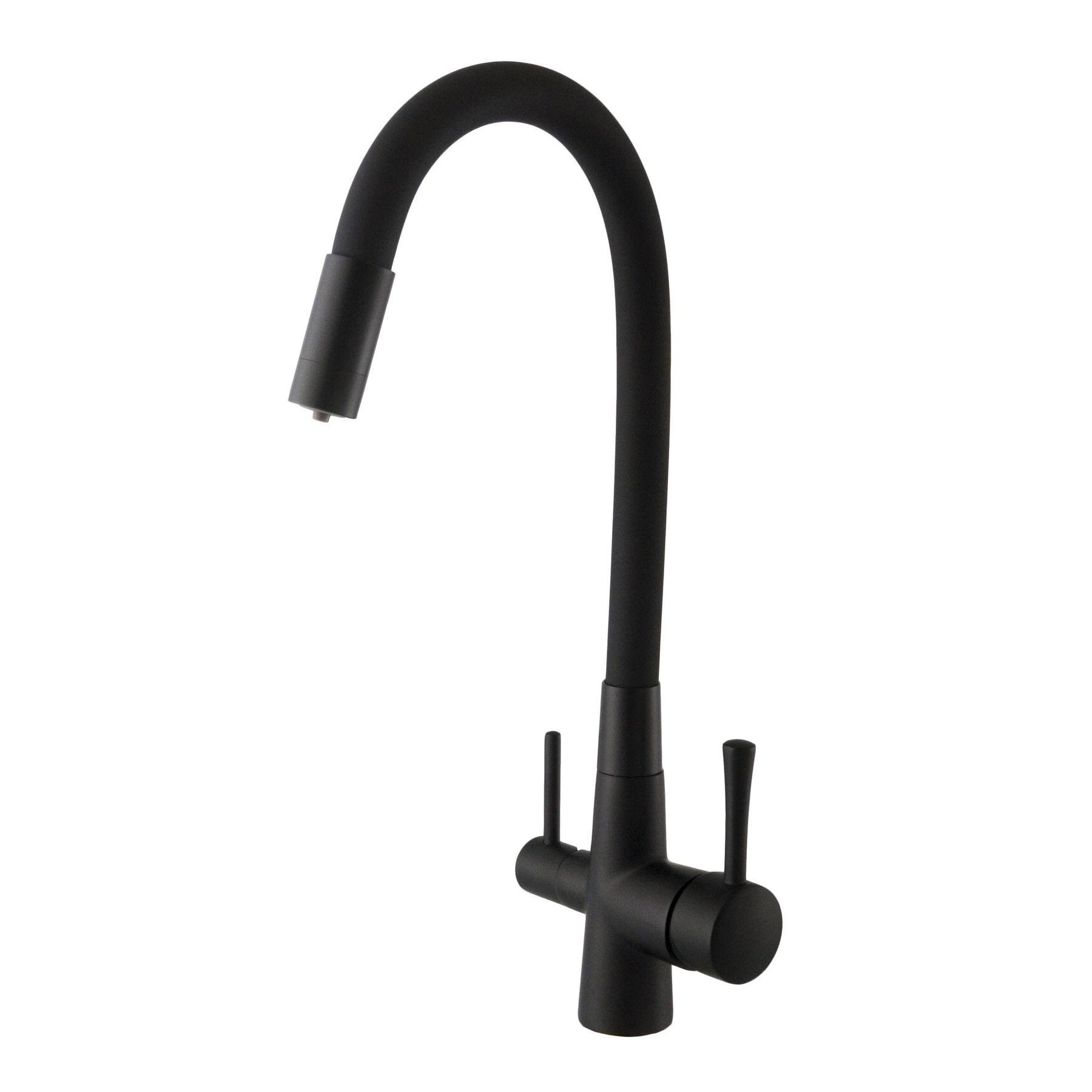 Смеситель для кухни Globus Lux GLLR-0903 000022994 на две воды Черный (131306) Смеситель для кухни Globus Lux GLLR-0903 000022994 на две воды Черный (131306)