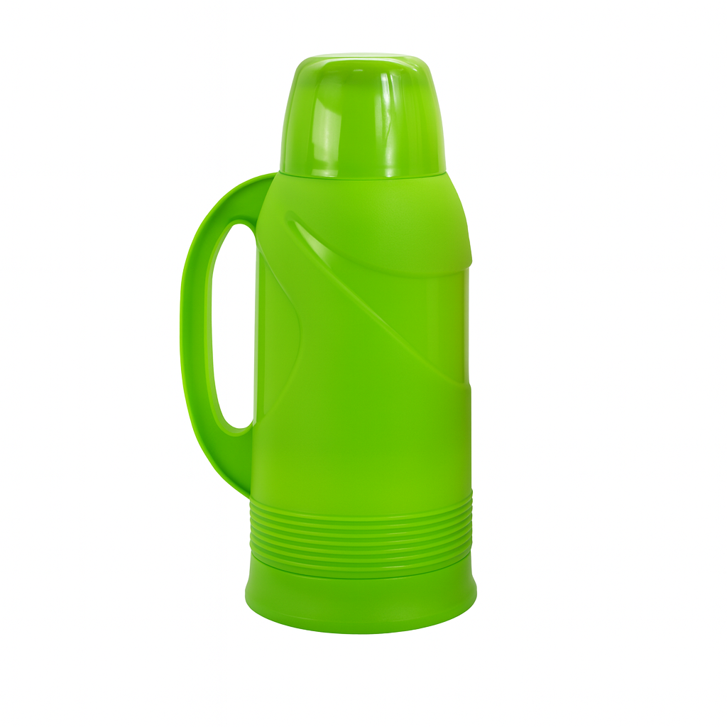 Термос Stenson MT-4582-10 со стеклянной колбой и ручкой 1 л Салатовый (579397)