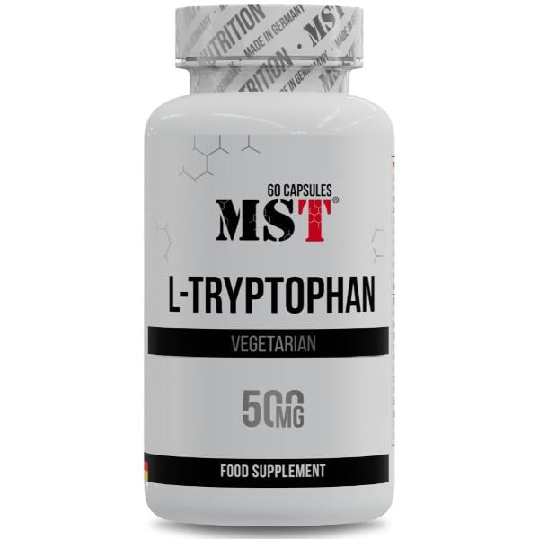 Триптофан для спорта MST Nutrition L-Tryptophan 500 60 капс. (000023728) Триптофан для спорта MST Nutrition L-Tryptophan 500 60 капс. (000023728)