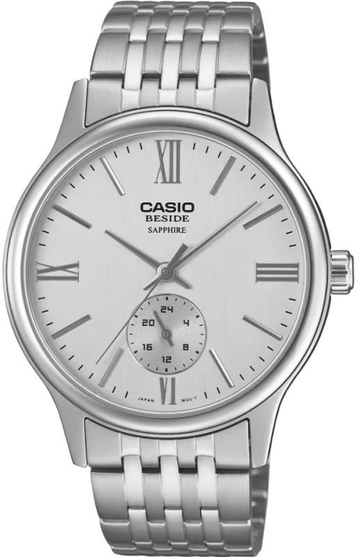 Часы мужские Casio BMS-100D-7A сапфировое стекло белый циферблат