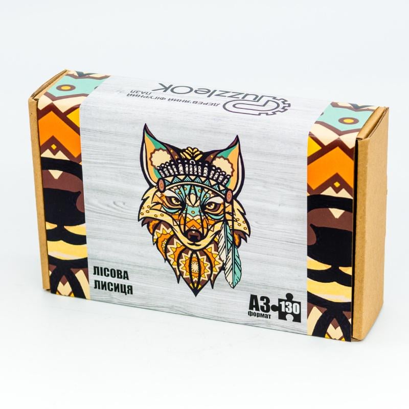 Пазлы фигурные PuzzleOK Лесная лиса из дерева на 130 эл. Разноцветный (150-98-PuzA3-00722)