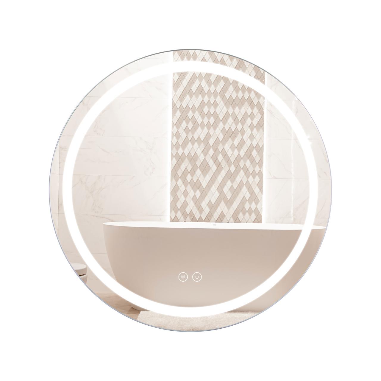 Зеркало Qtap Mideya DC-F803 R600 с LED-подсветкой Touch с антизапотеванием с часами/димерами (2654804101) Зеркало Qtap Mideya DC-F803 R600 с LED-подсветкой Touch с антизапотеванием с часами/димерами (2654804101)