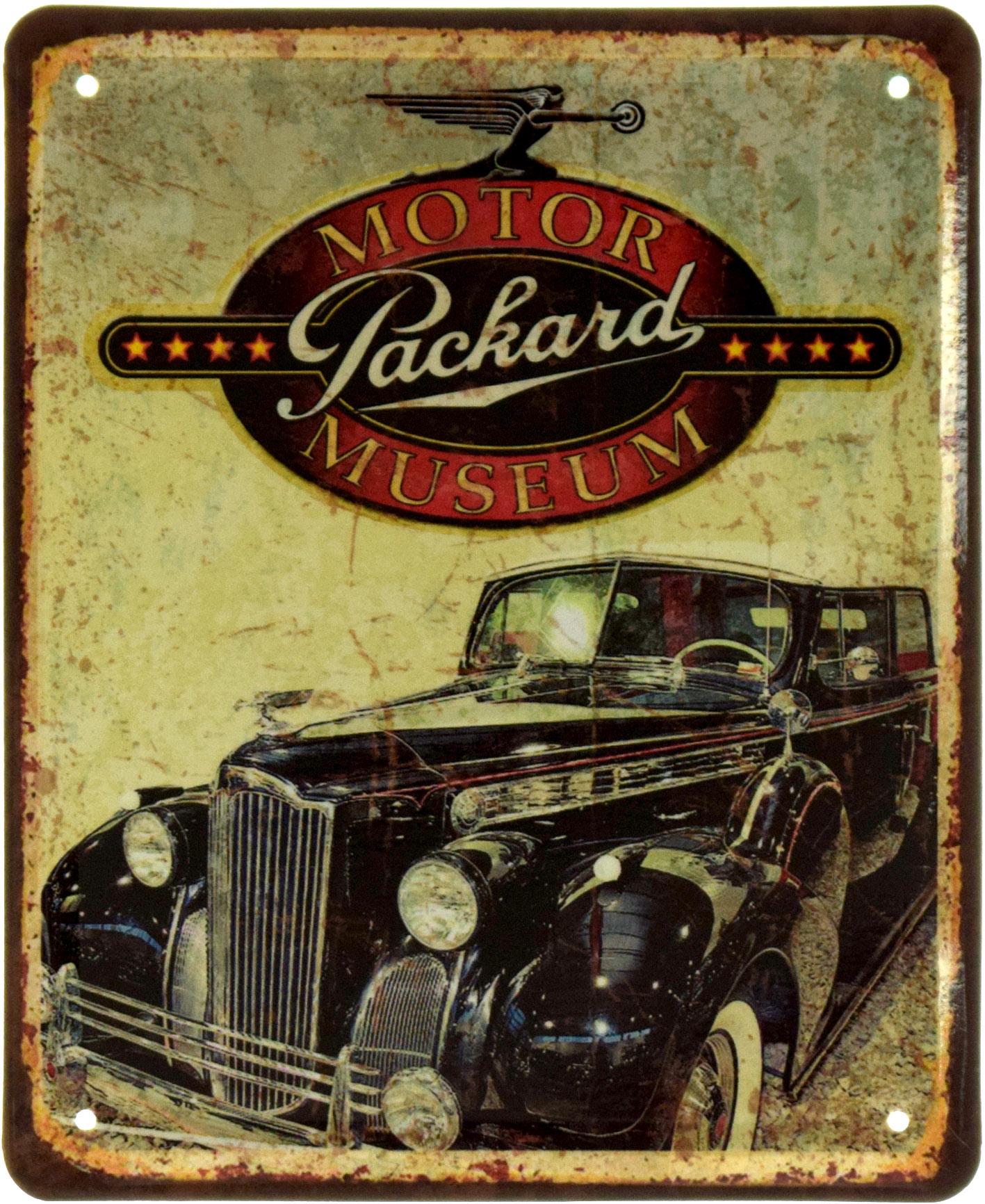 Табличка металева Моторний Музей/Motor Museum Packard 18x22 см