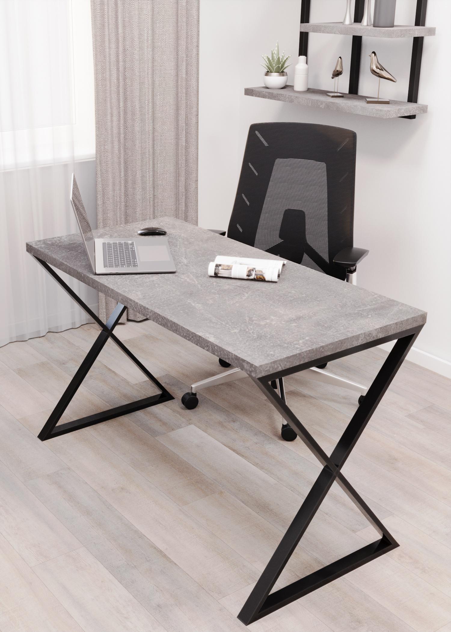 Стіл письмовий Loft Серія 15 1200х600х32 мм Бетон