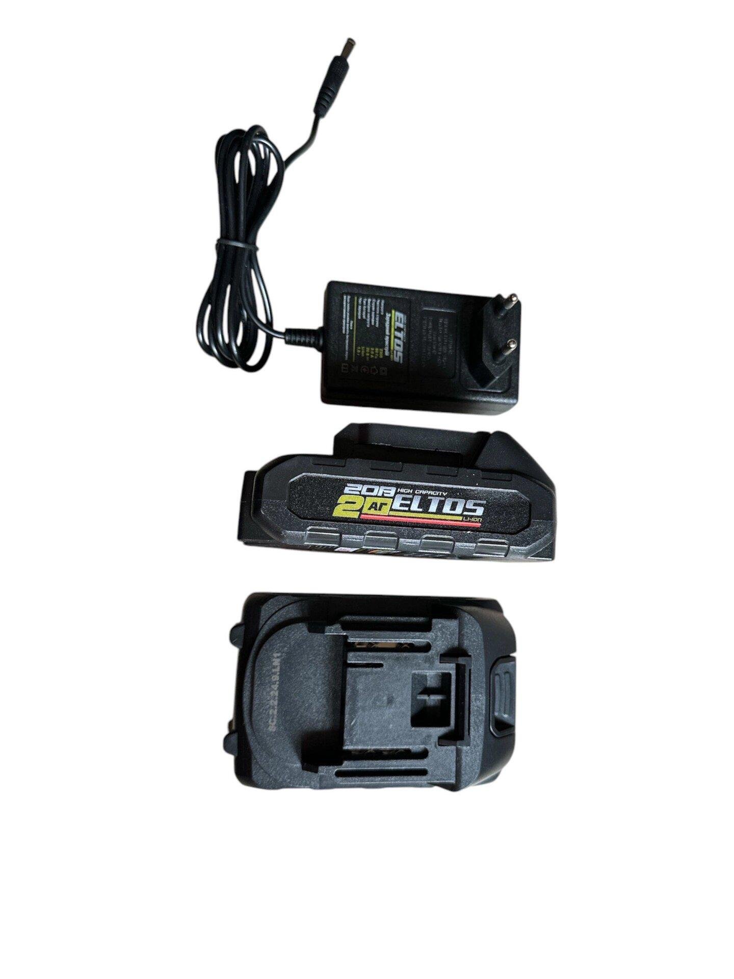 Пилка цепная аккумуляторная Eltos АПЦ-20/6-2 BL (26425089) - фото 6 Пилка цепная аккумуляторная Eltos АПЦ-20/6-2 BL (26425089) - фото 6