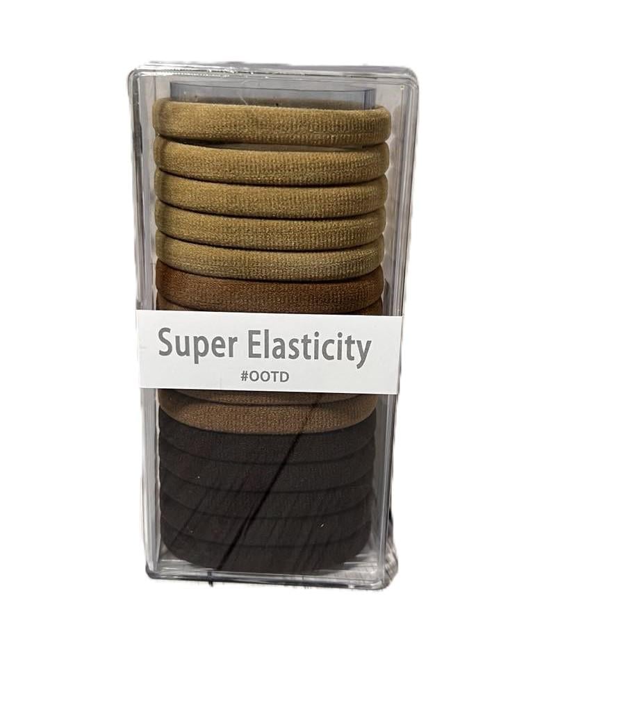 Резинки для волос Super Elasticity 5 см 15 шт. Коричневый (ВИ2265)