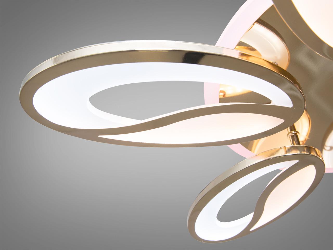 Люстра LED в стиле модерн 8090-6G-LS 105W на 14 м2 Золотой (1984255045) - фото 6 Люстра LED в стиле модерн 8090-6G-LS 105W на 14 м2 Золотой (1984255045) - фото 6