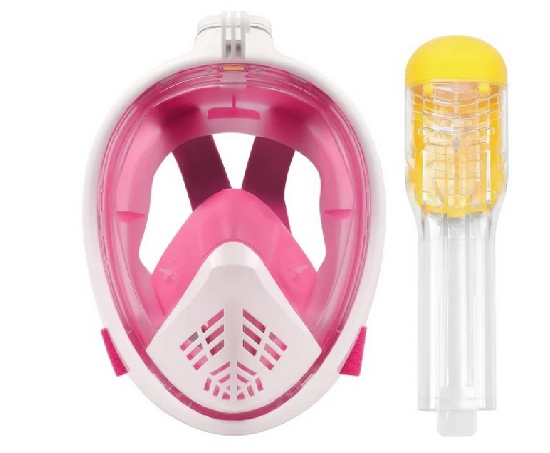 Маска для подводного плавания Freebreath Tribord панорамная полнолицевая L-XL Розовый (1463491017) Маска для подводного плавания Freebreath Tribord панорамная полнолицевая L-XL Розовый (1463491017)