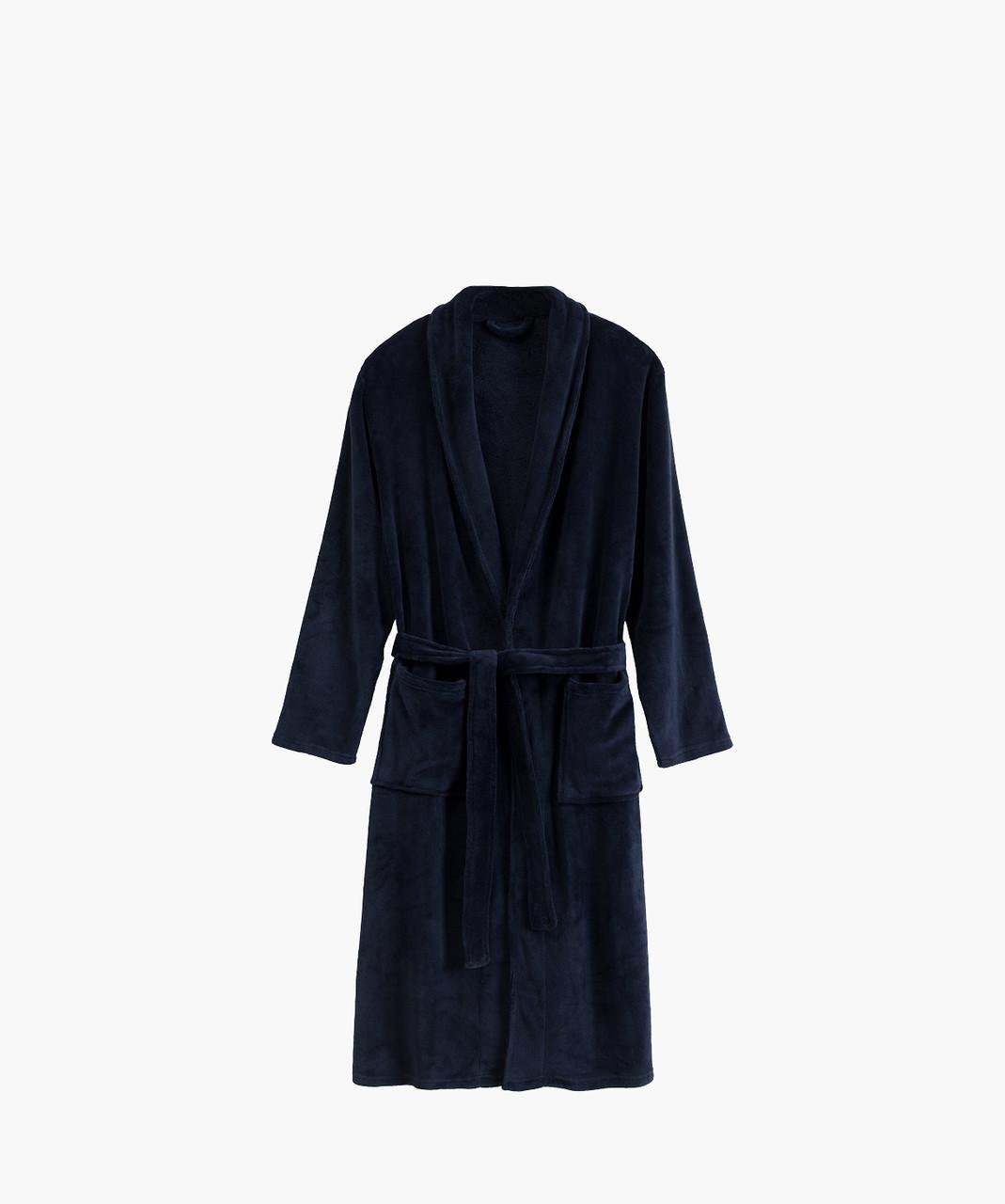 Халат чоловічий Atlantic SZM-002 на запах з поясом XL/XXL Синій (2785676458) - фото 3