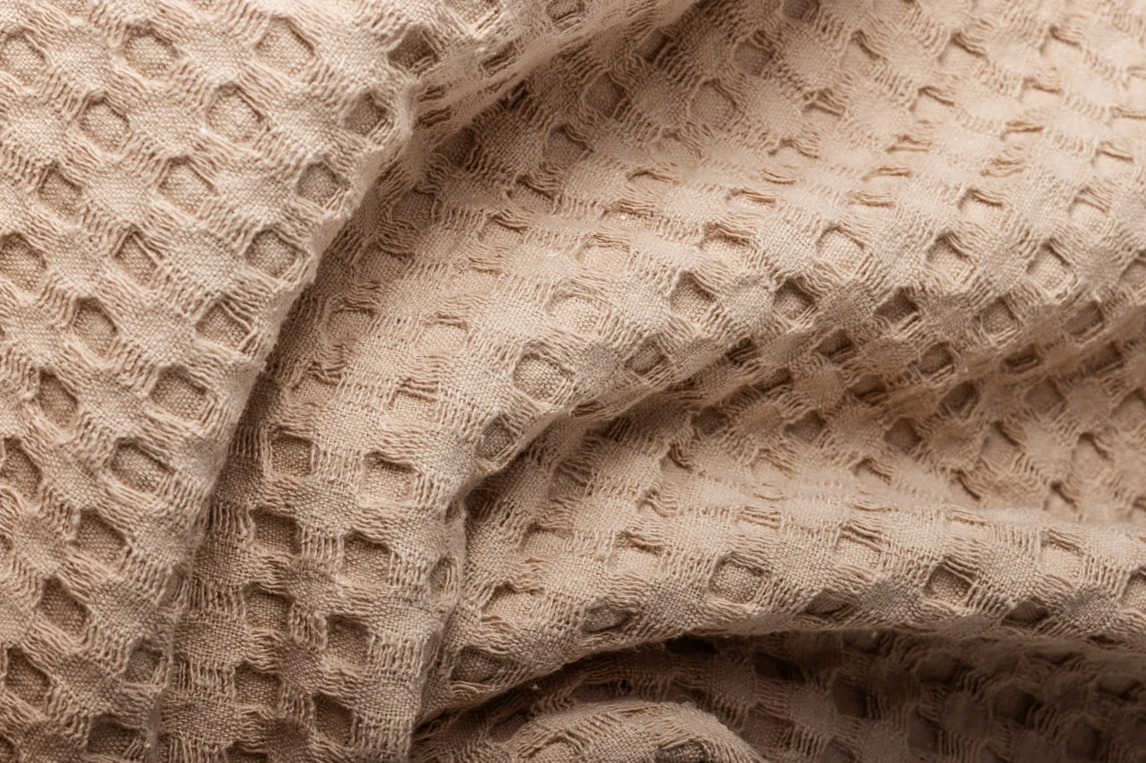 Плед вафельный HYGG семейный 230х250 см Песочный (311129) - фото 5