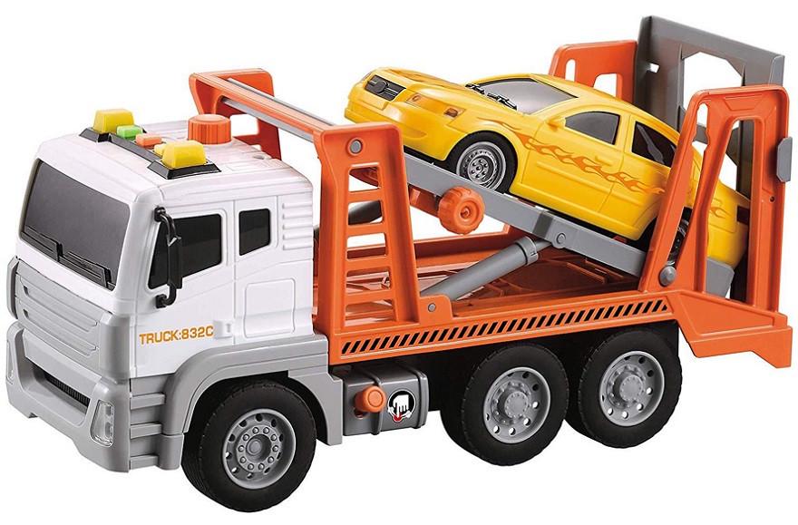 Игрушечная техника WENYI Грузовик-Эвакуатор с машинкой со светом и звуком (28443487)