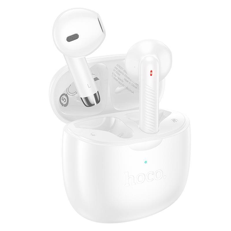 Наушники с кейсом Hoco EW201 Graceful true wireless Bluetooth 5.4 с индикатором заряда Белый (26448713)