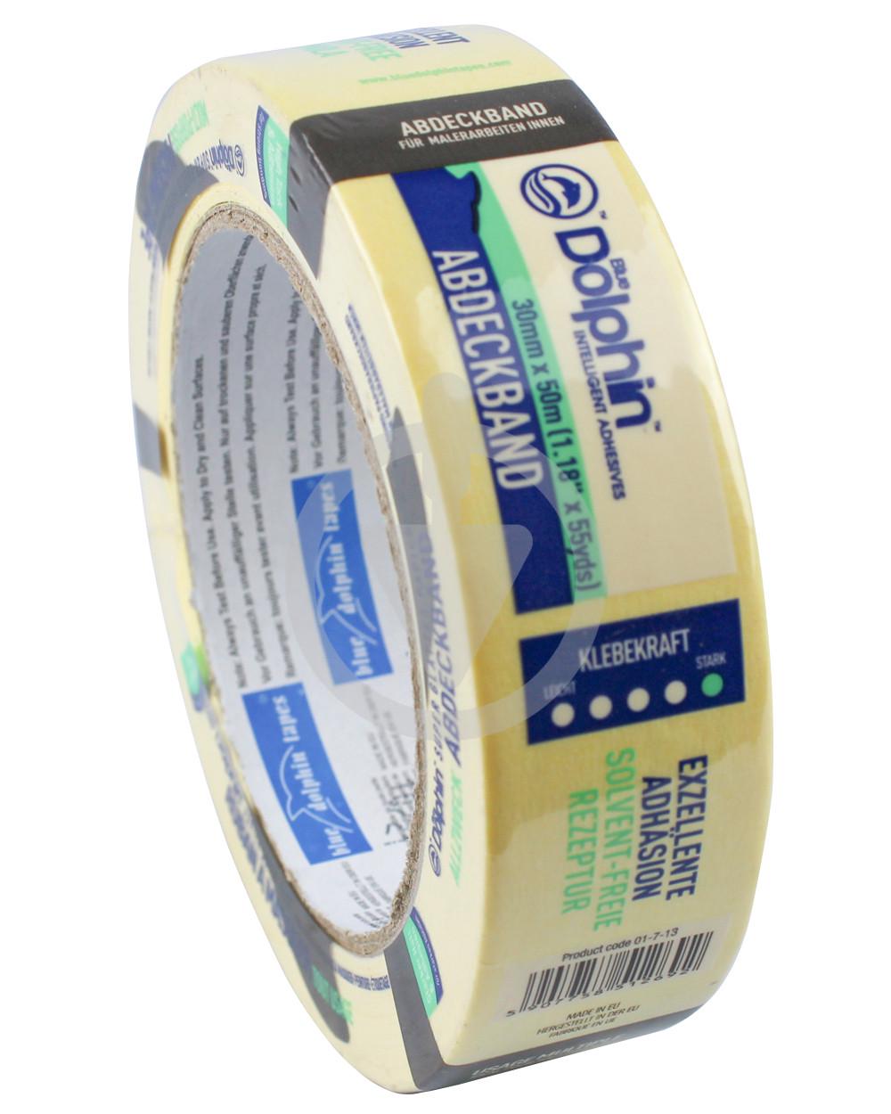 Лента малярная Dolphin 22120 30 мм х 50 м Желтый (13474091)