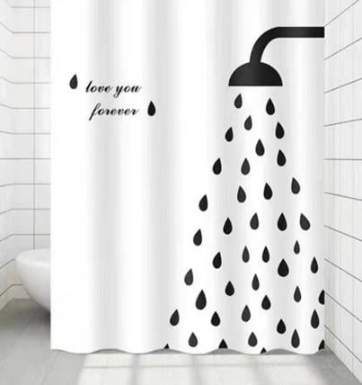 Шторка для ванной Cortina Black shower силиконовая 180x180 см (81043)