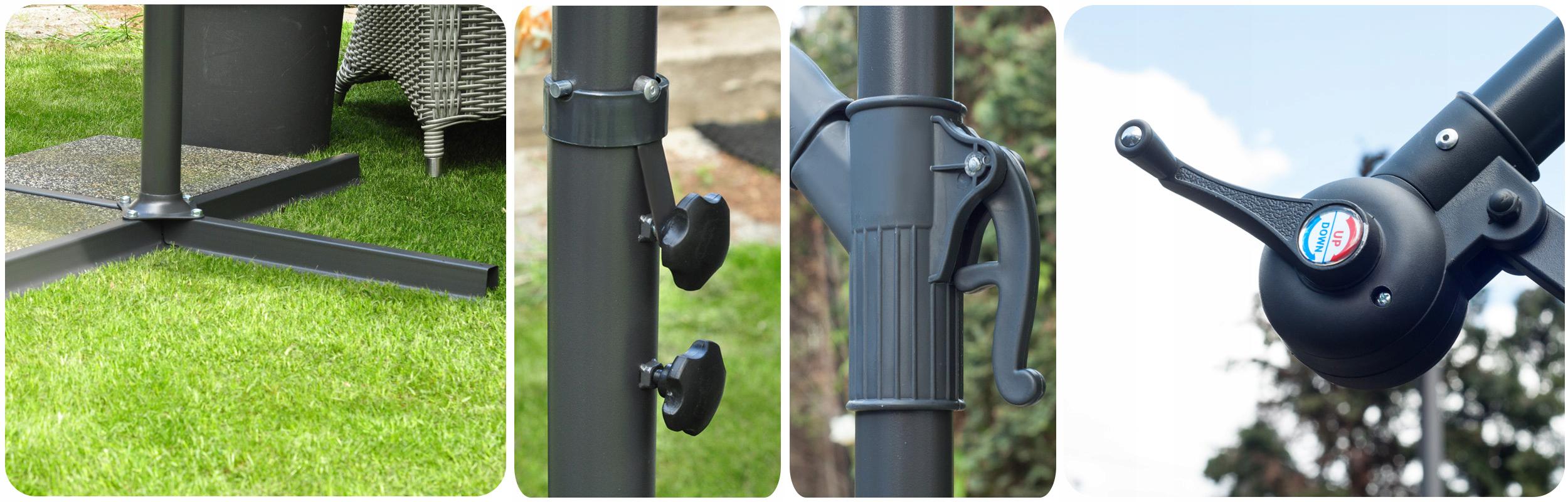 Зонт уличный садовий Lagom Home на 6 секций d 350 см Графитовый - фото 5 Зонт уличный садовий Lagom Home на 6 секций d 350 см Графитовый - фото 5