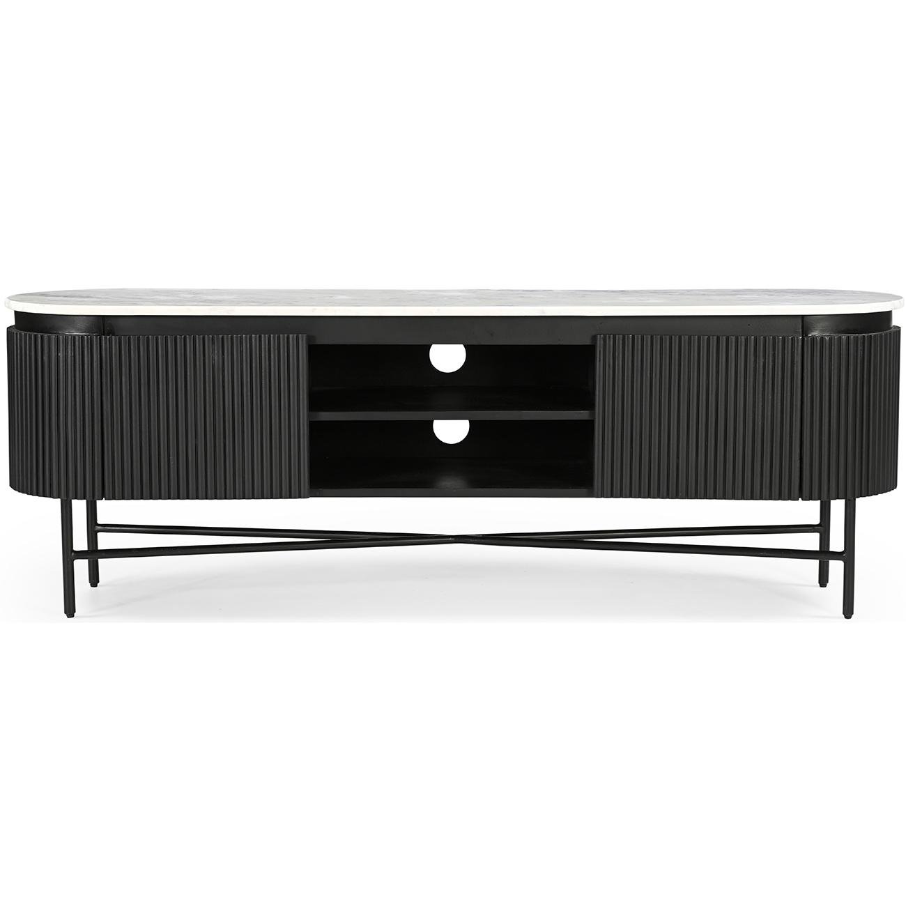 Тумба tv Isabella 150 см Lilac ice top and black wooden base (13913)