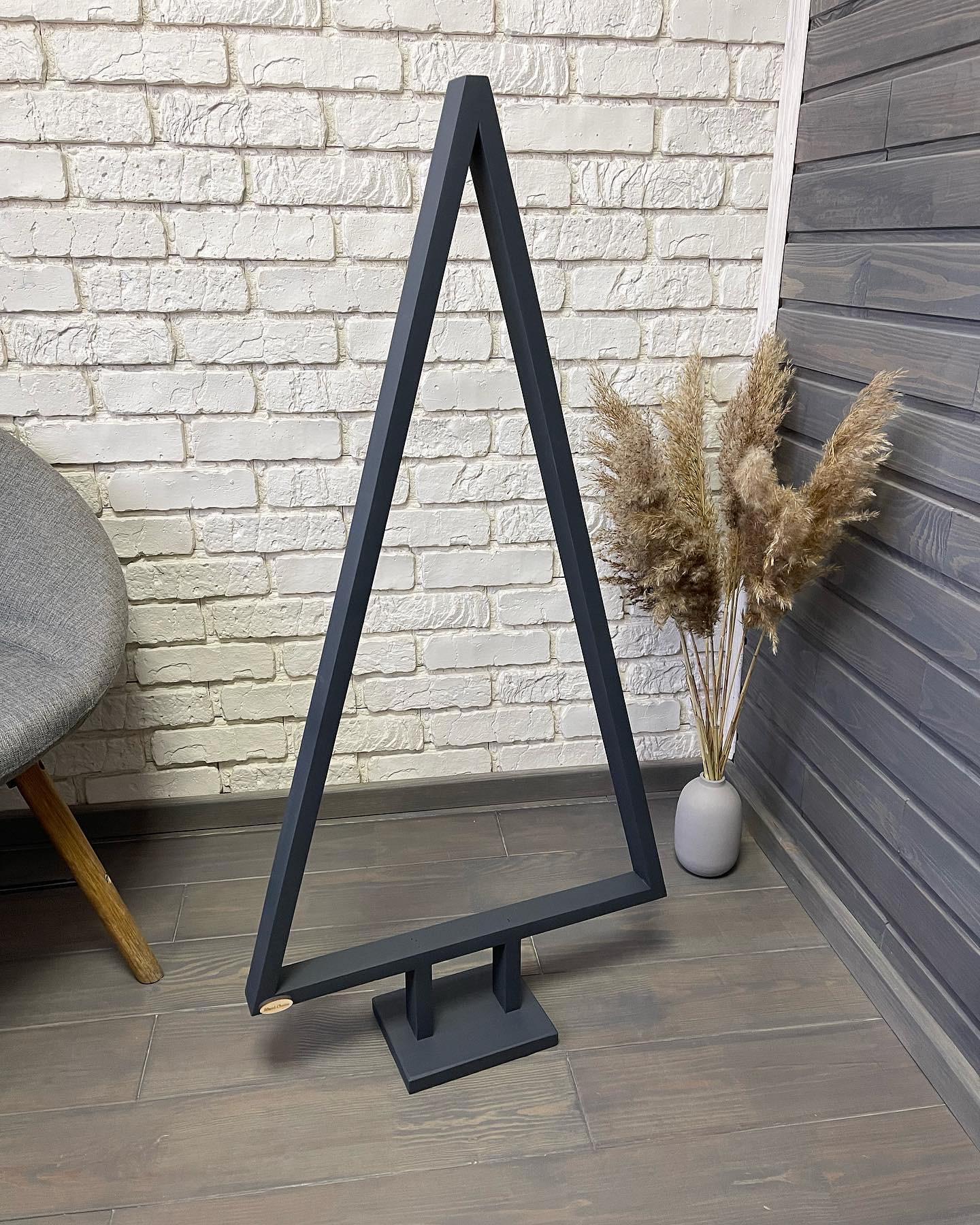 Елка деревянная эко 50х100 см Серый - фото 1