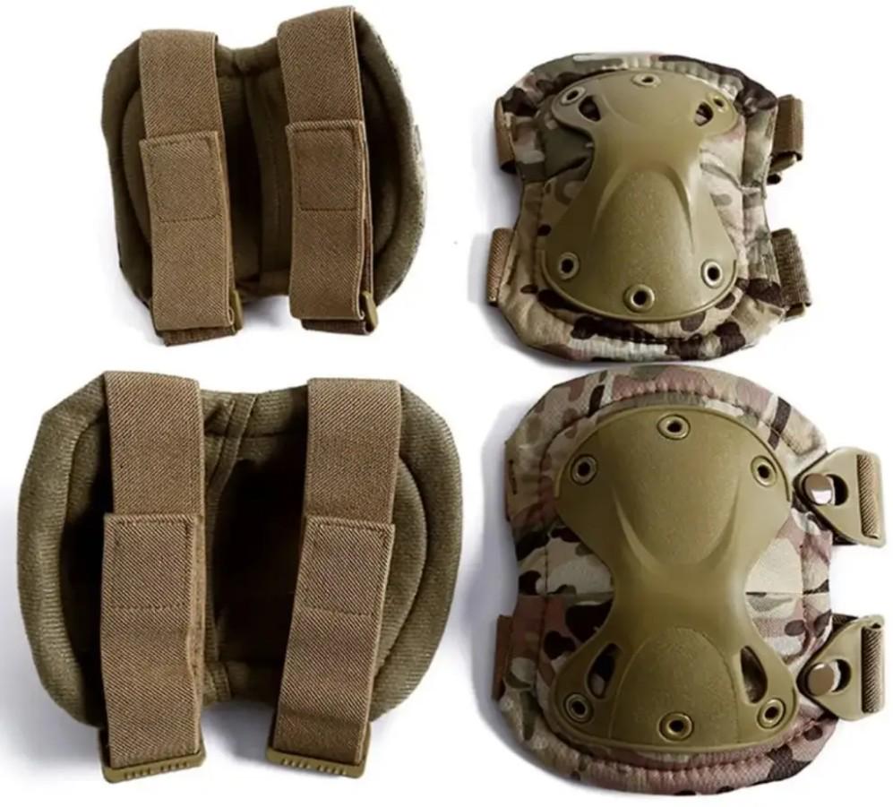 Комплект військового захисту Eagle KN-04 наколінники та налокітники 4 шт. Хакі (160)