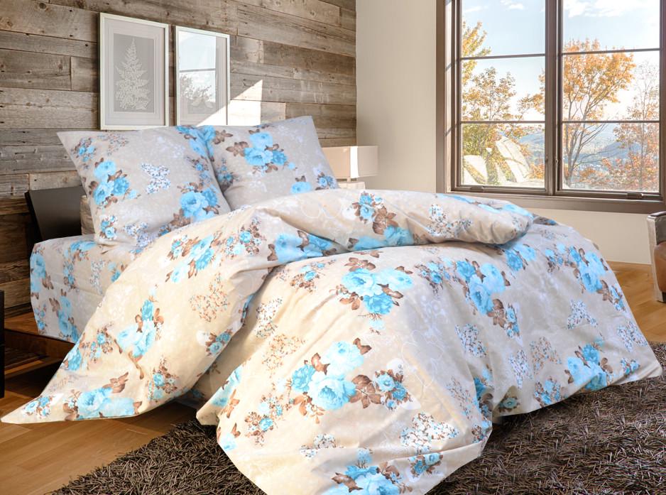 Простынь на резинке Вилена Голд Turquoise бязь 120х200/25 см