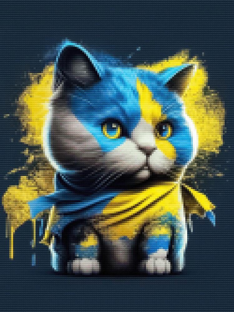 Алмазна мозаїка повна викладка SHLab SH-17756 Котик Патріот 30x40 см (17756) - фото 2 Алмазна мозаїка повна викладка SHLab SH-17756 Котик Патріот 30x40 см (17756) - фото 2