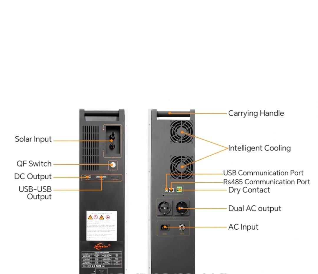 Зарядная станция портативная Jsdsolar NHP3K30 3в1 3 кВт (30075209) - фото 3 Зарядная станция портативная Jsdsolar NHP3K30 3в1 3 кВт (30075209) - фото 3