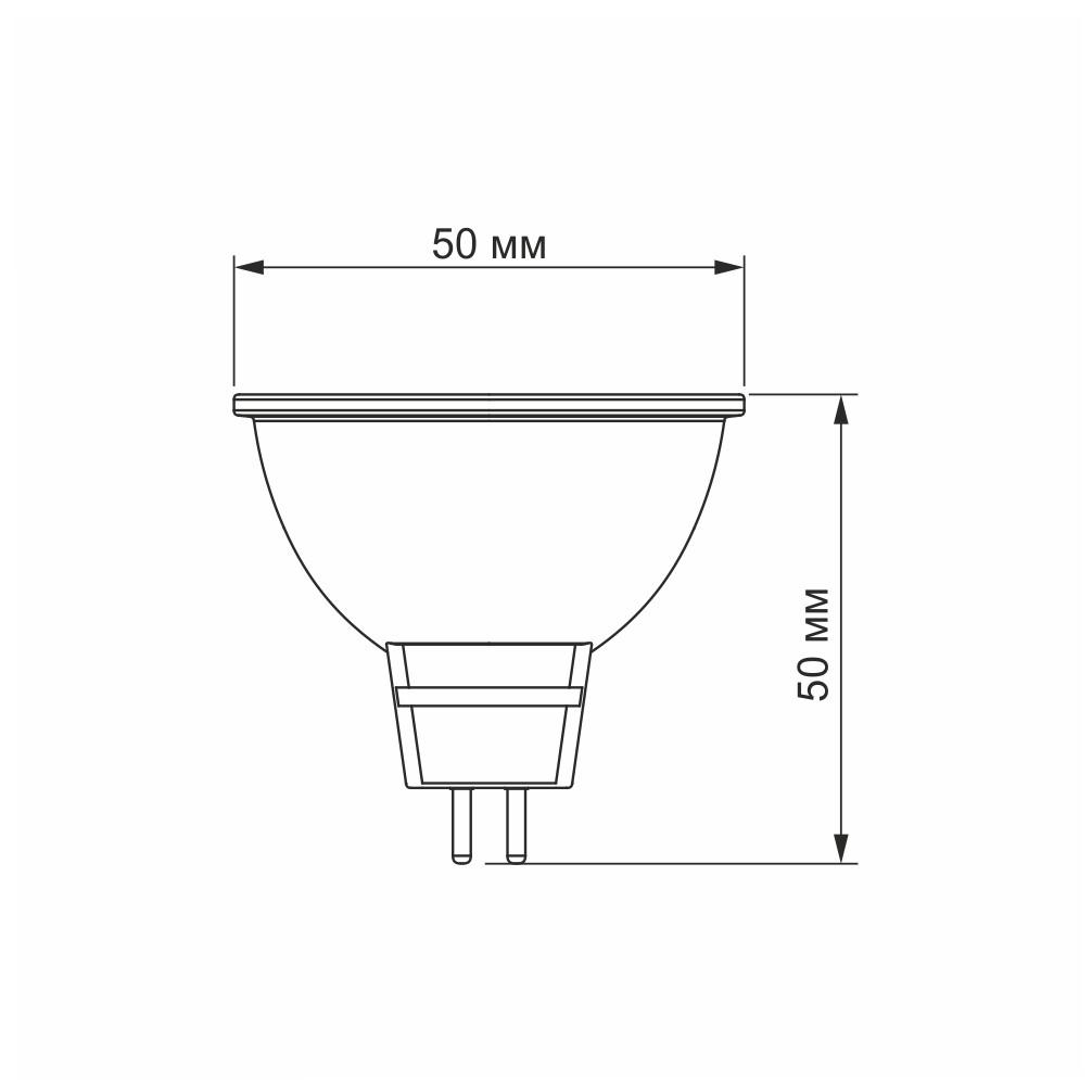 Лампа світлодіодна Videx MR16e 12V 6W GU5.3 4100K (1325682200) - фото 3