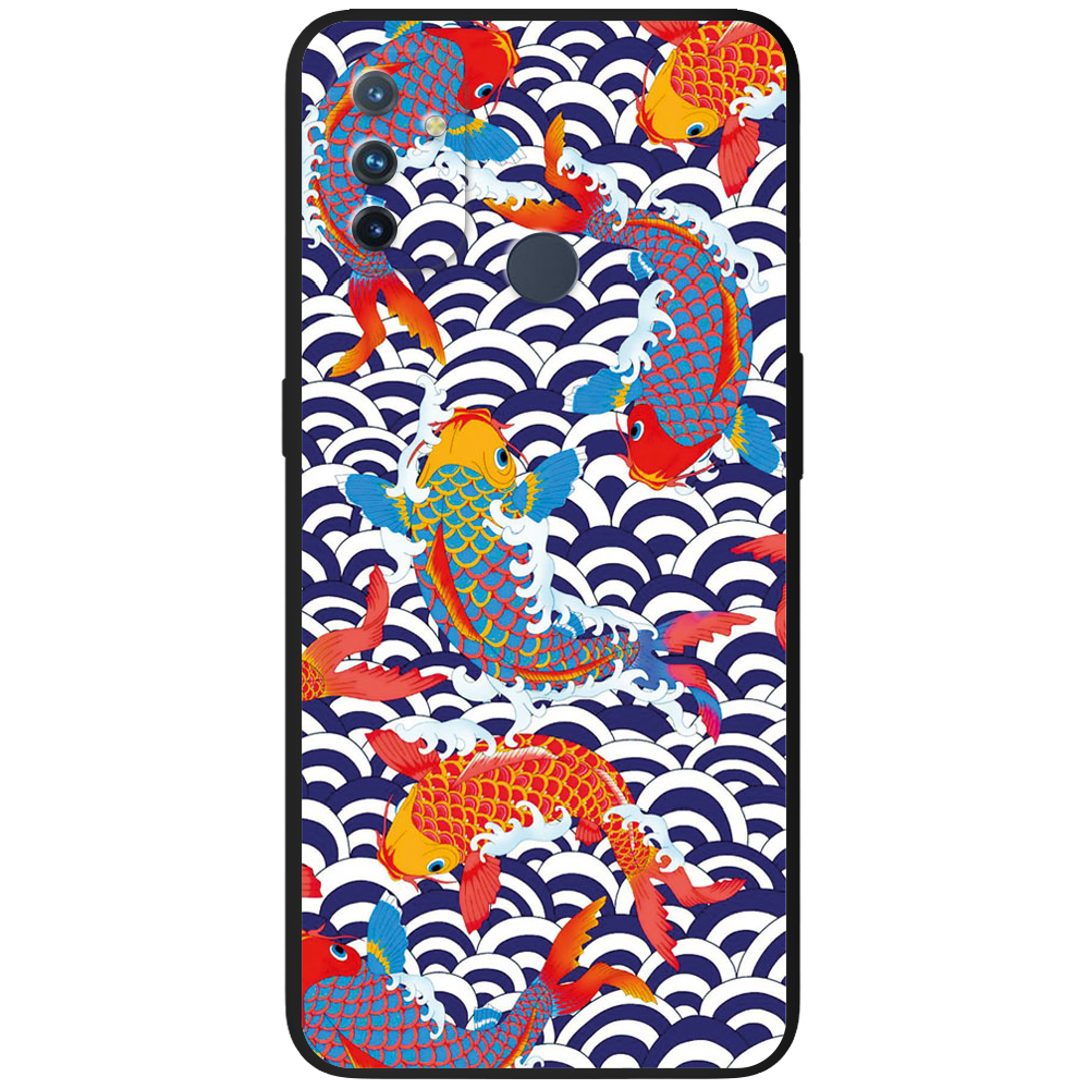 Чехол Boxface OnePlus Nord N100 Koi Fish Черный силикон (42753-up2477-44165)