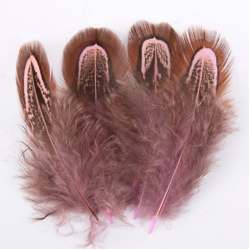 Перья куриные 4-8 см 10 шт. Розовый (ПР0408к08)