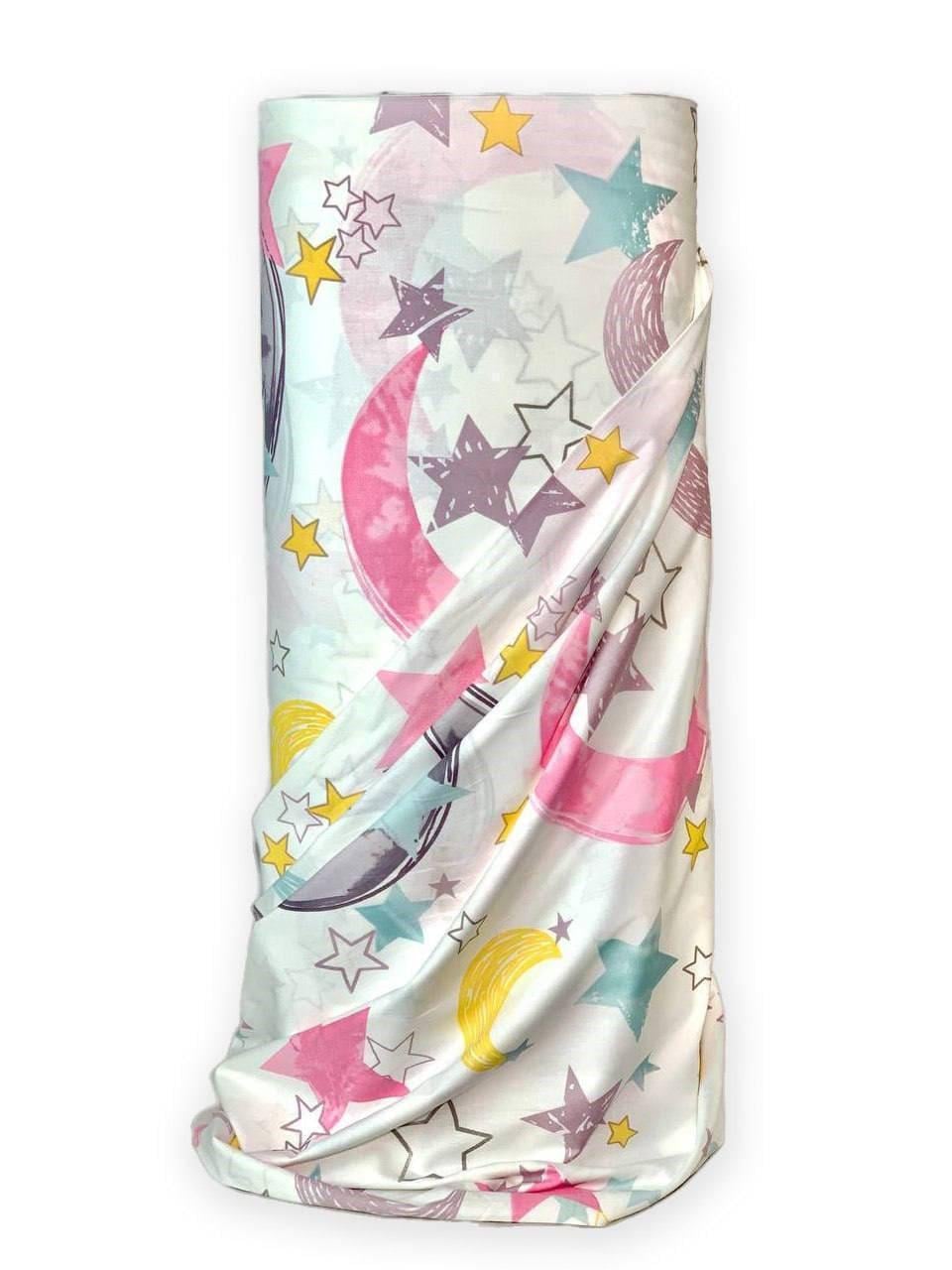 Ткань для постельного белья ранфорс месяц 240 см Розовый (32614583)