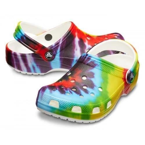 Сабо жіночі класік клог Тай Дай Crocs CLASSIC TIE DYE GRAPHIC CLOG Multi Color Жовтий (27263)