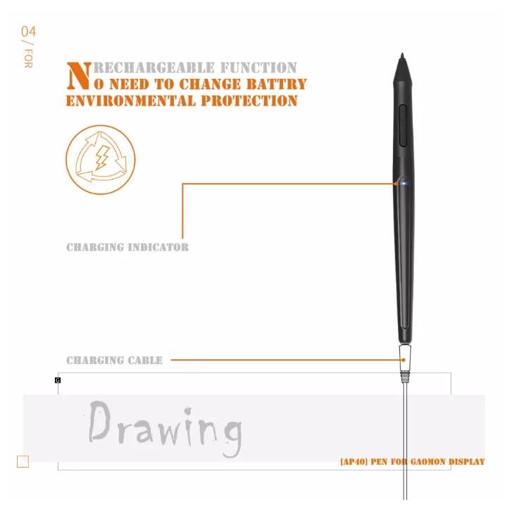 Стілус AP40 для графічного планшета GAOMON PD1560 - фото 2