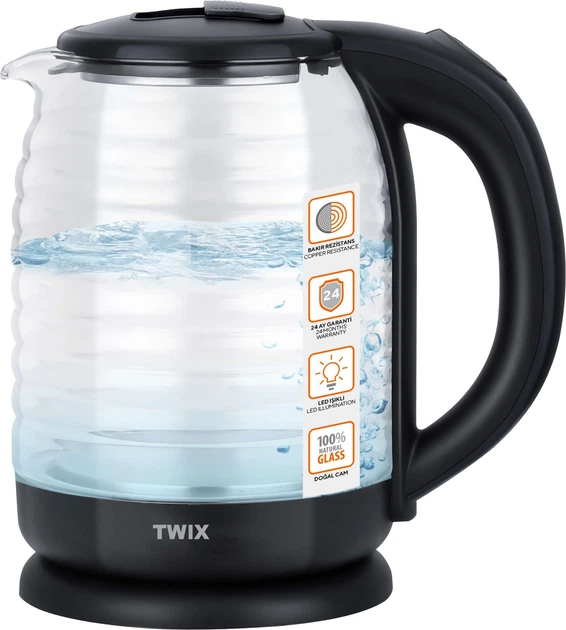 Чайник електричний Twix HMKT-15 Glass&Black