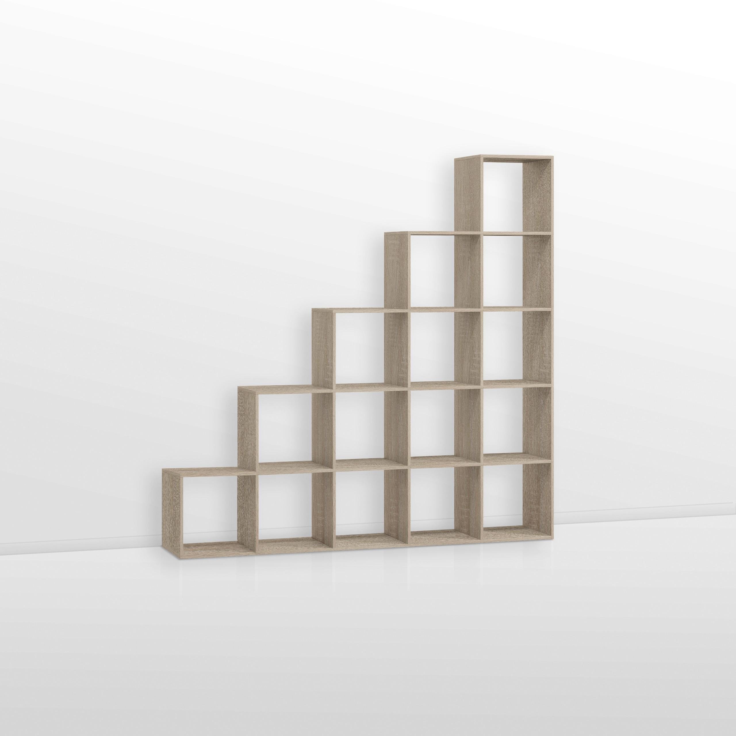 Стеллаж для книг и декора на 15 ячеек ST-17 1776х300х1776 мм Дуб Сонома - фото 2