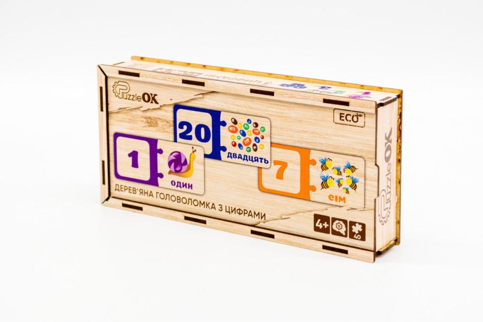 Сортер пазл головоломка дерев'яна дитяча розвиваюча PuzzleOK Цифри - фото 4 Сортер пазл головоломка дерев'яна дитяча розвиваюча PuzzleOK Цифри - фото 4