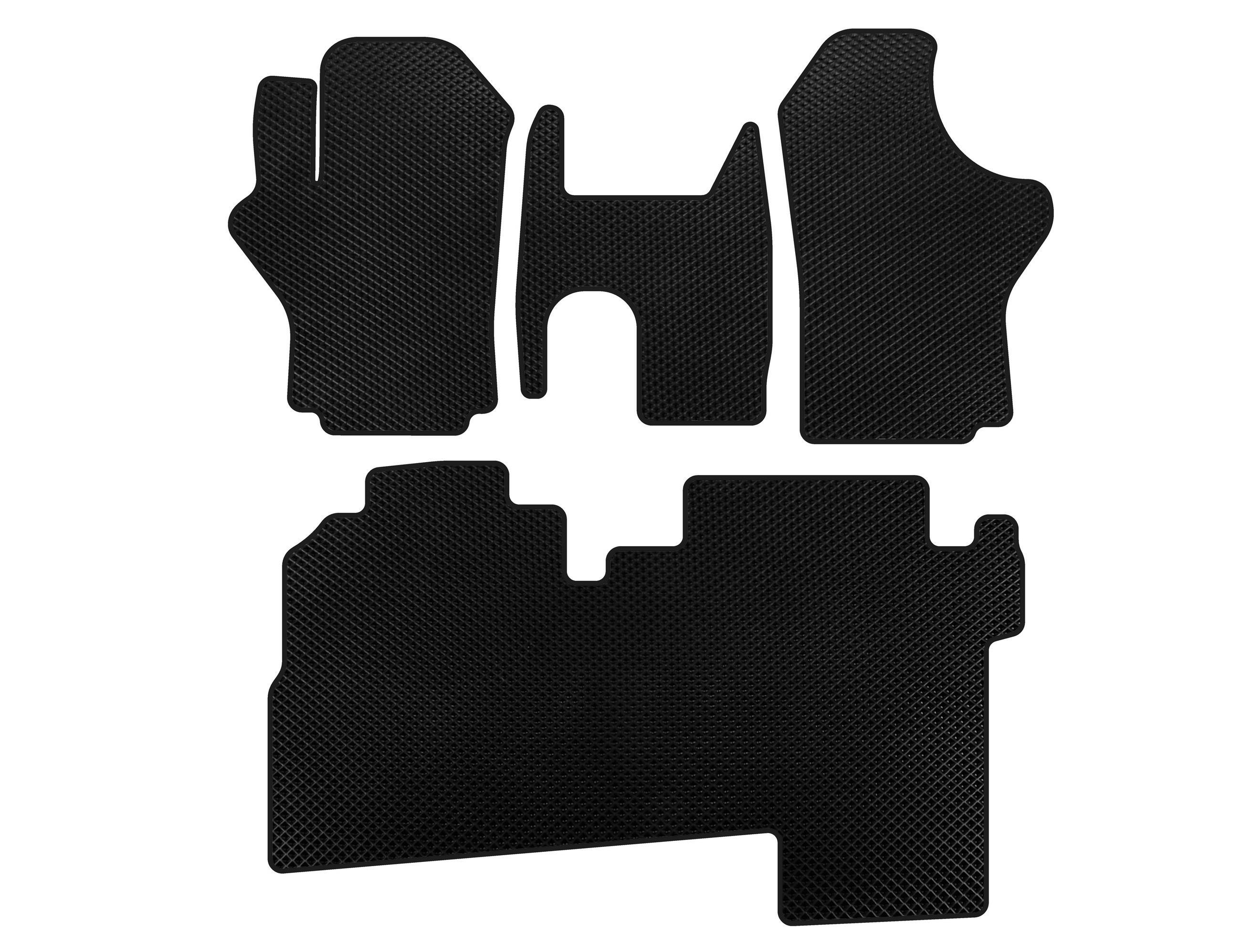 Коврики Digital Designs EVA 2004-2007 2 ряда 8-местный для Hyundai H200 H1 Starex 1998-2007 гг. этилвинилацетат Черный