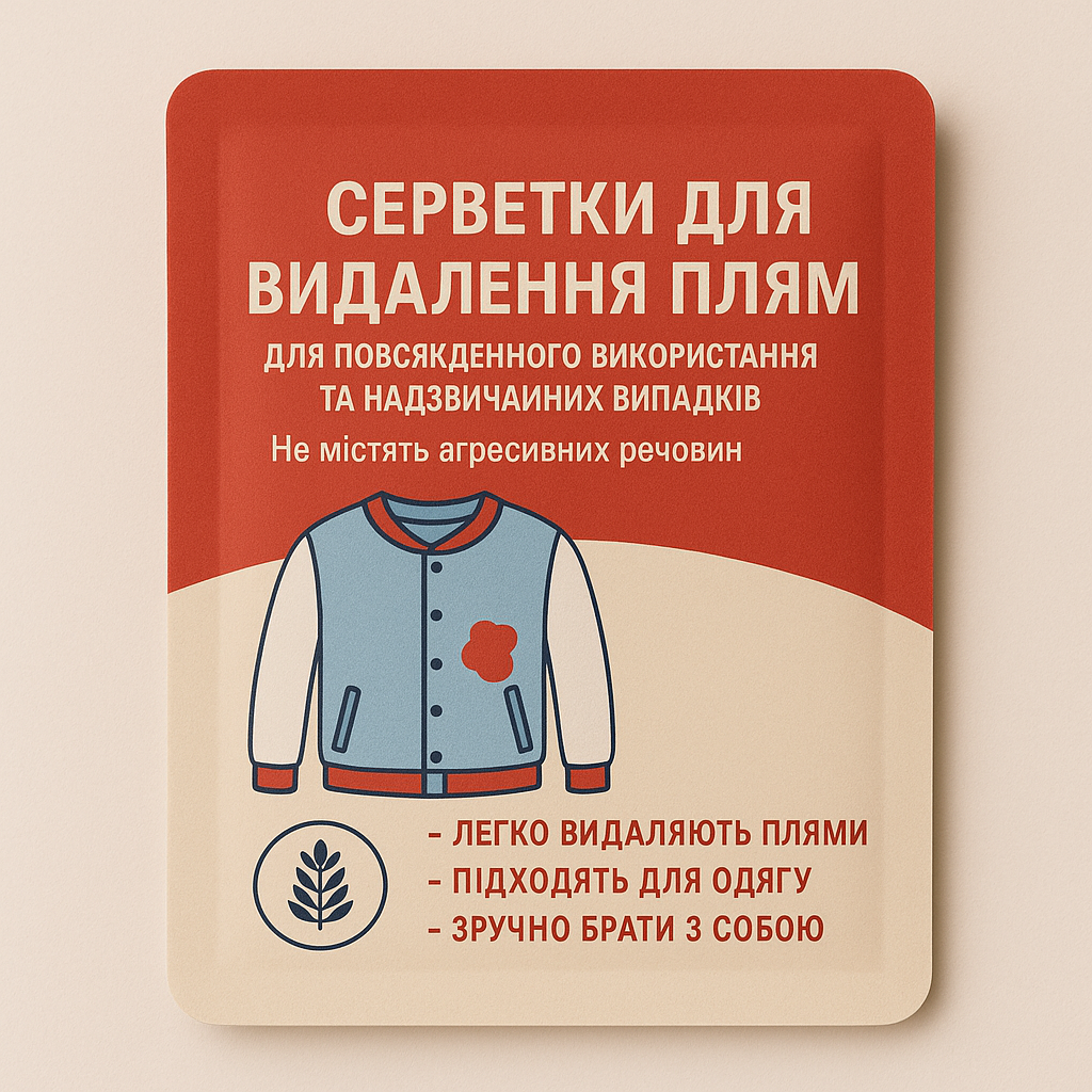Серветка для видалення плям на одягу 1 шт. (2625288797)