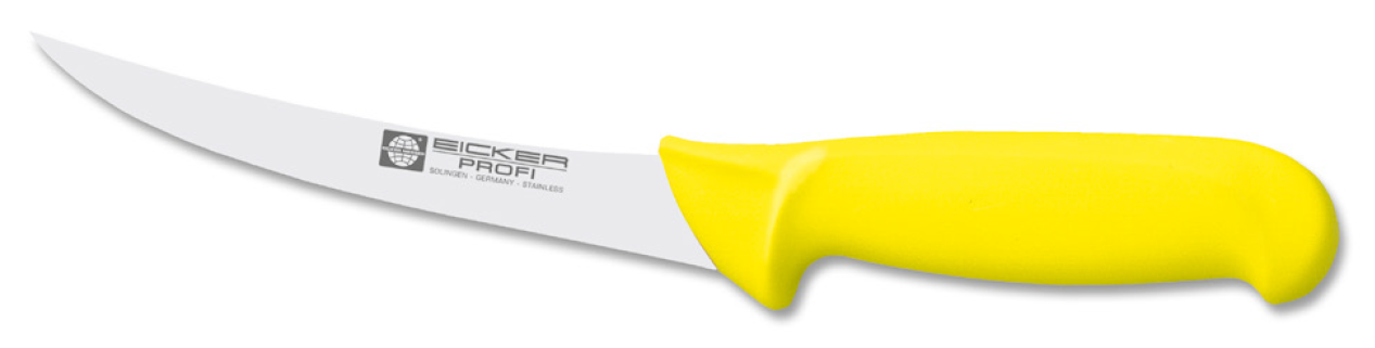 Нож обвалочный Eicker полугибкое изогнутое лезвие 150 мм Желтый (2753315)