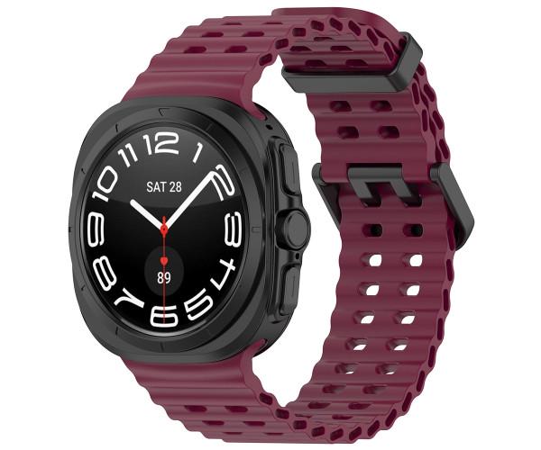 Ремешок Ocean Band Sport для Samsung Galaxy Watch Ultra Бордовый