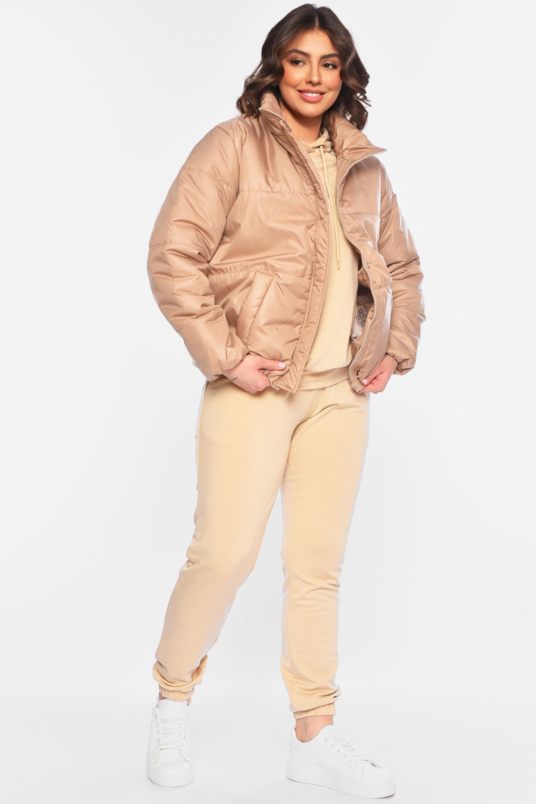 Спортивний костюм жіночий трійка M-L Бежевий (196823)