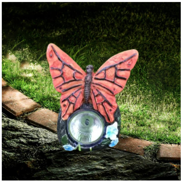 Садовый светильник Lemanso на солнечной батарее 6500К с выключателем красная Бабочка IP44 (CAB124) - фото 4 Садовый светильник Lemanso на солнечной батарее 6500К с выключателем красная Бабочка IP44 (CAB124) - фото 4