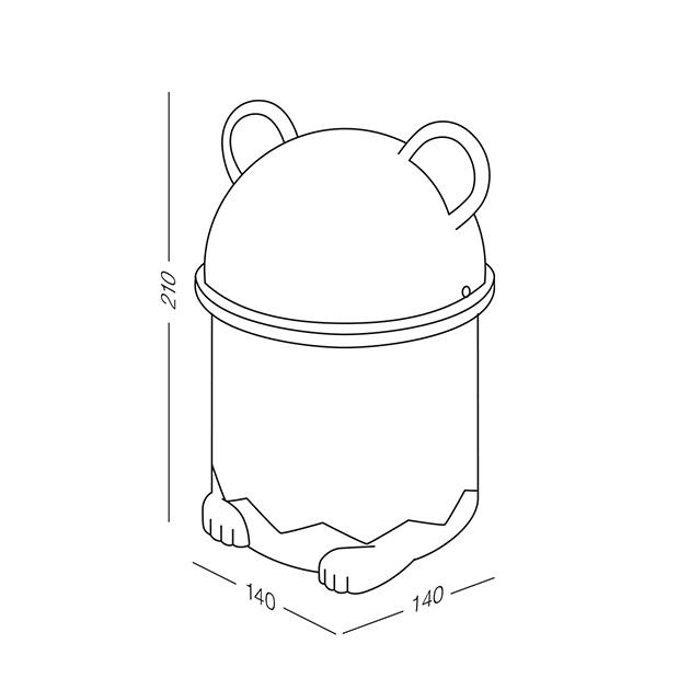 Ведро для мусора MVM BIN-07 1,2L WHITE с крышкой 1,2 л с рисунком (211360) - фото 2 Ведро для мусора MVM BIN-07 1,2L WHITE с крышкой 1,2 л с рисунком (211360) - фото 2