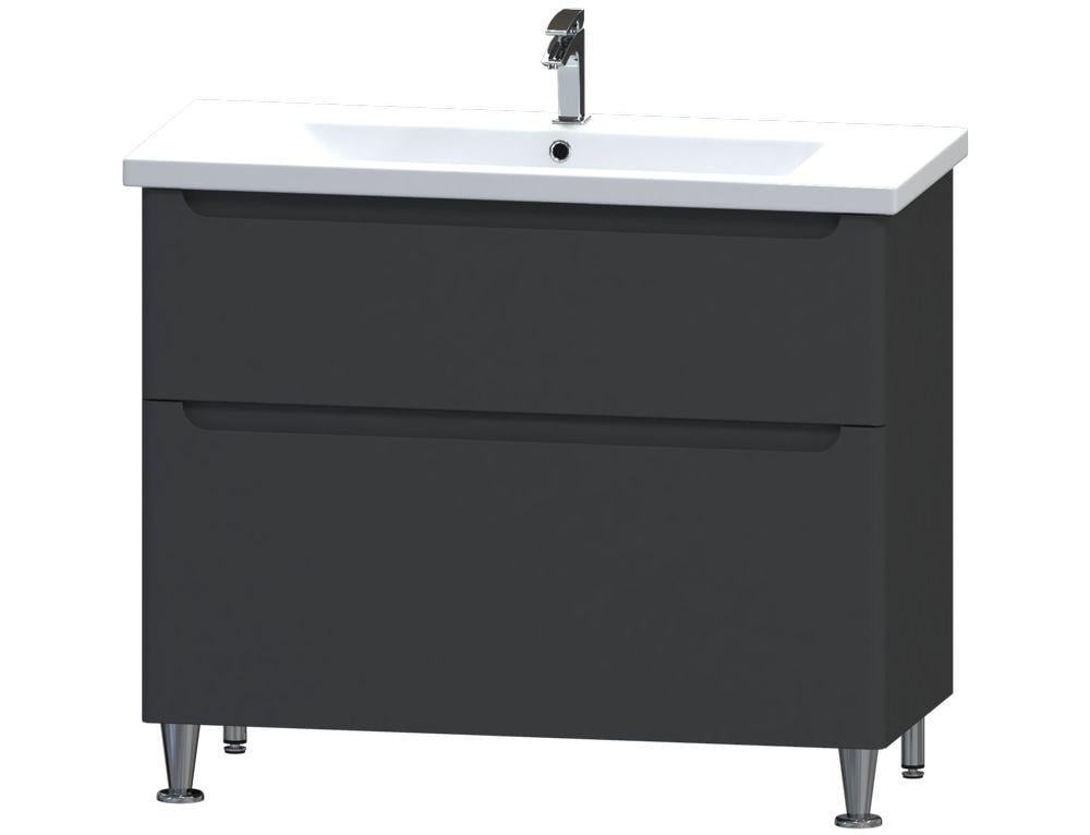 Тумба с умывальником напольная Aquarius POLA AQ-U1112480061 100x82x44,6 см Серый (152770)