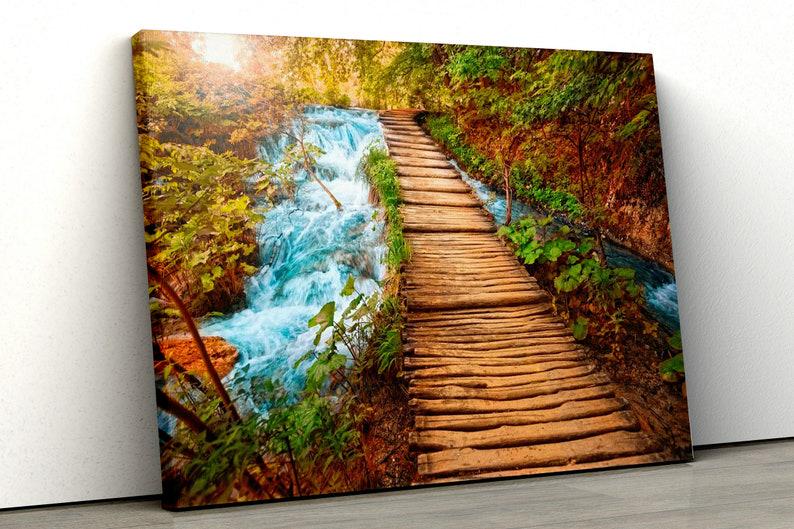 Картина на холсте KIL Art Мост над водопадом 122x81 см (321)