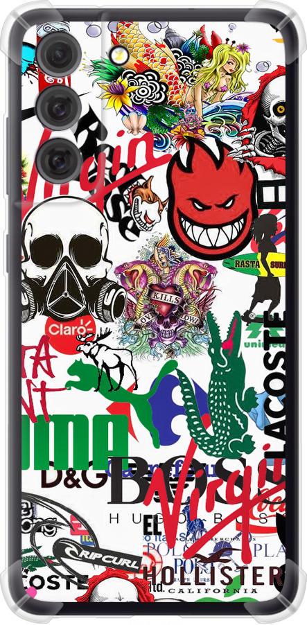 Чехол на Samsung Galaxy S21 FE Many different logos (4022sp-2302-42517) Чехол на Samsung Galaxy S21 FE Many different logos (4022sp-2302-42517)