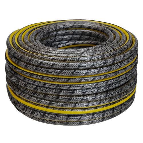 Шланг поливочный армированный Alloid Pro AMBER HORNET 1/2 и пистолет 4-слойный 50 м