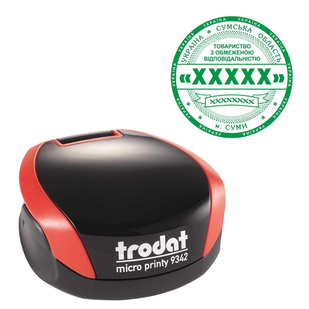 Печать организации основная TRODAT 9342 с карманной оснасткой Красный (ТОВ4/9342/R) Печать организации основная TRODAT 9342 с карманной оснасткой Красный (ТОВ4/9342/R)