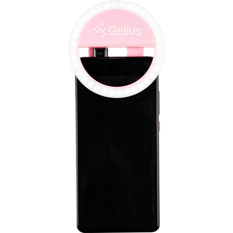 Лампа кольцевая для селфи Gelius Pro GP-SR001 Pink - фото 3 Лампа кольцевая для селфи Gelius Pro GP-SR001 Pink - фото 3